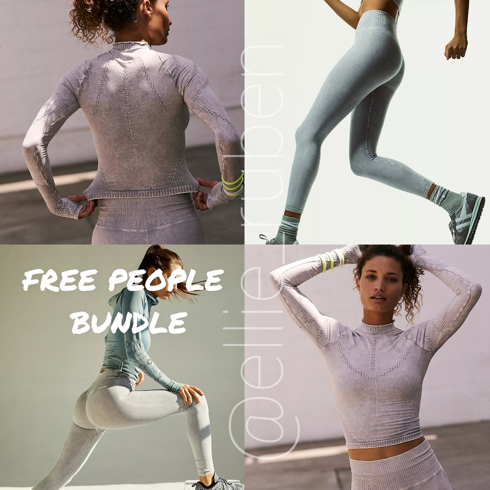 Free People Movement SET Good Karma Legging & High Neck Layer Top- M/L